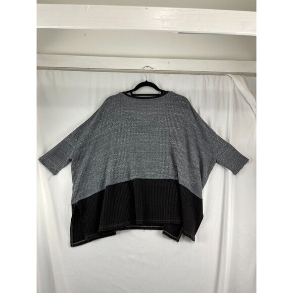 We the Free Waffle Knit Grey Oversized Women's - Picture 6 of 10
